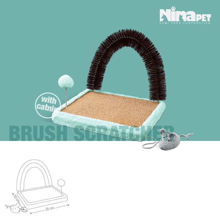 اسکرچر زمینی برس دار نیناپت با کت نیپ