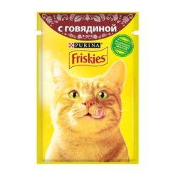 پوچ گربه با طعم گوشت گوساله فریسکیز - اورجینال
