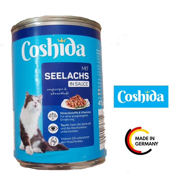 کنسرو گربه کوشیدا طعم ماهی در سس مخصوص 400gr