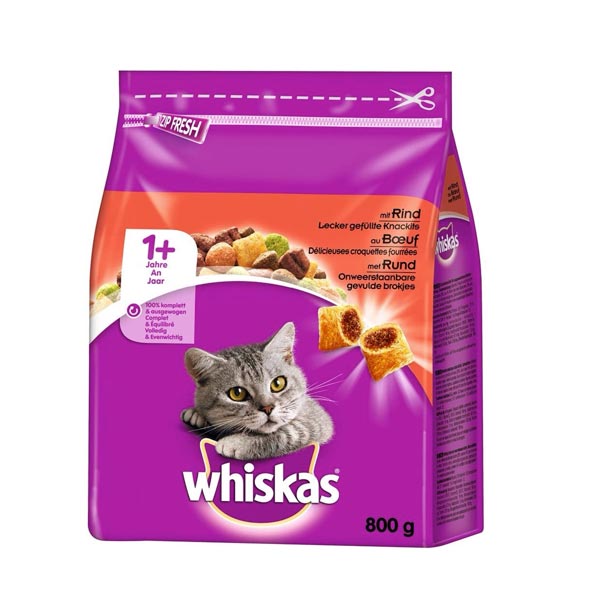 Whiskas Cat food adult Beef 800g