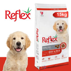 غذای خشک توله سگ رفلکس طعم گوشت گوساله 15 کیلوگرم + ارسال رایگان