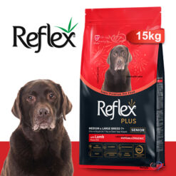 غذای خشک سگ مسن رفلکس پلاس نژاد متوسط و بزرگ طعم بره و برنج 15 کیلوگرم + ارسال رایگان