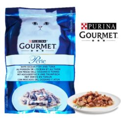 پوچ گربه گورمت پرل ماهی دریایی و تن – 85 گرم