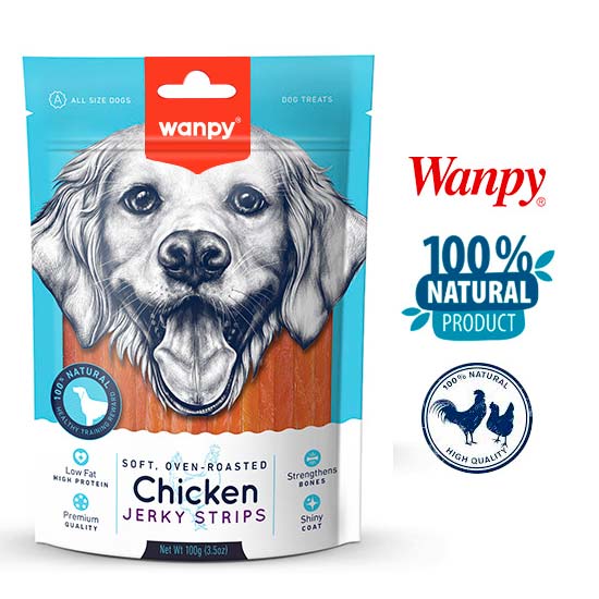 تشویقی سگ ونپی Soft Chicken Jerky Strips وزن 100 گرم