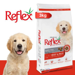 غذای خشک توله سگ رفلکس طعم گوشت و برنج 3 کیلوگرم