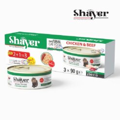 کنسرو گربه نچرال شایر مرغ و گوشت 270 گرم (پک سه عددی)