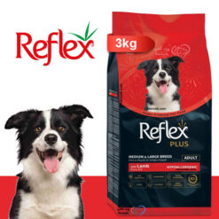 غذا خشک سگ بالغ رفلکس پلاس نژاد متوسط و بزرگ طعم بره و برنج 3 کیلوگرم