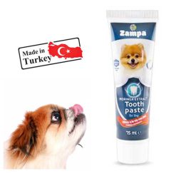 خمیر دندان سگ زامپا ترکیه 75ml + مسواک انگشتی رایگان