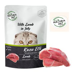 پوچ گربه بالغ ناتورا پت ترکیه طعم بره 80 گرم