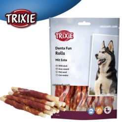 تشویقی سگ تریکسی دورپیچ طعم اردک 80 گرم (10 عددی)