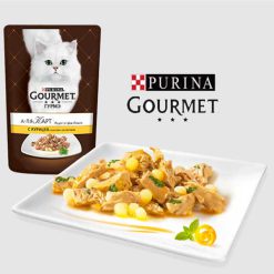 پوچ گربه بالغ گورمت ویژه سرآشپز مرغ و اسفناج و پاستا