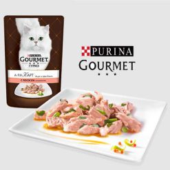 پوچ گربه بالغ گورمت ویژه سرآشپز سالمون و اسفناج و کدو سبز