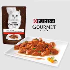 پوچ گربه بالغ گورمت ویژه سرآشپز گوساله و هویج و کدو سبز