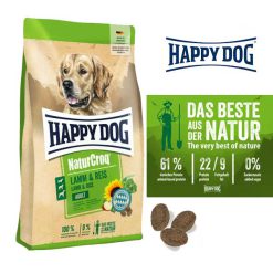 غذای خشک سگ بالغ هپی داگ تمامی نژاد ها طعم بره و برنج 4 کیلوگرم + ارسال رایگان