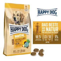 غذای خشک سگ بالغ هپی داگ تمامی نژاد ها طعم مرغ و برنج 4 کیلوگرم + ارسال رایگان