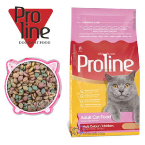 غذای خشک گربه مولتی کالر پرولاین طعم مرغ فله (بسته بندی رابینسه)