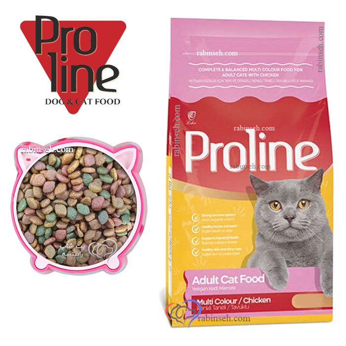 غذای خشک گربه مولتی کالر پرولاین طعم مرغ (بسته بندی رابینسه) غذای خشک گربه مولتی کالر پرولاین طعم مرغ (بسته بندی رابینسه)
