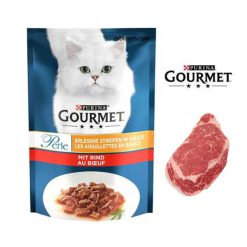 پوچ گربه گورمت گوساله در سس 85 گرم