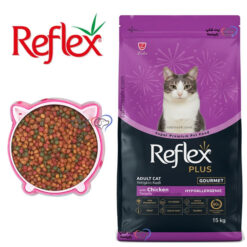 غذای خشک گربه بالغ رفلکس پلاس گورمت طعم مرغ فله ای  _ اورجینال(بسته بندی رابینسه)