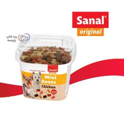 تشویقی نرم کاسه ای سگ سانال با طعم مرغ 100 گرم (مدل استخوان کوچک)