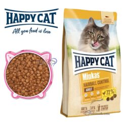 غذای خشک گربه هیربال هپی کت مینکاس طعم مرغ فله ای (بسته بندی رابینسه)