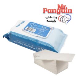 دستمال مرطوب پاکتی مستر پنگوئن بدون رایحه 80 برگی