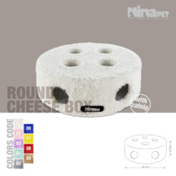 جعبه بازی گربه نیناپت پنیری گرد با کت نیپ