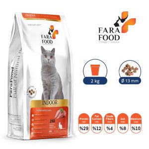 غذای خشک گربه بالغ فرافود ایندور طعم مرغ و برنج 2 کیلوگرم
