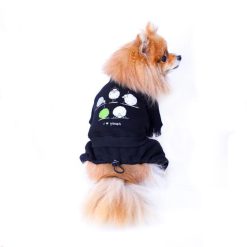 لباس زمستانی سگ مدل سرهمی (پا دار) توکرکی مشکی