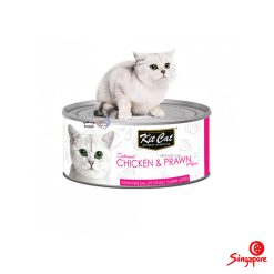 کنسرو گربه کیت کت مرغ و میگو 80 گرم + تائورین