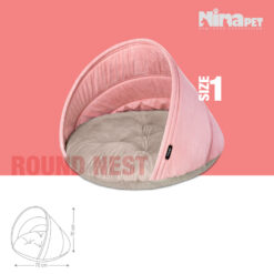 لانه گرد گربه و سگ نیناپت سایز 1 (1 تا 9 کیلوگرم)