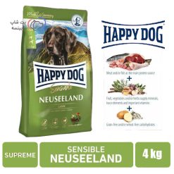 غذای خشک سگ بالغ حساس هپی داگ طعم بره مدل نیوزلند 4 کیلوگرم (سنسیبل) + ارسال رایگان