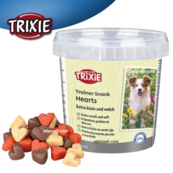 تشویقی سطلی سگ تریکسی مدل قلب نرم طعم میکس 200 گرمی