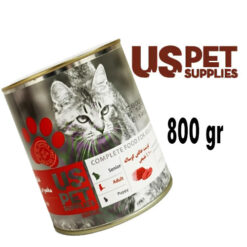 کنسرو گربه یو اس پت طعم گوشت خالص گوساله 800 گرم