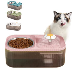 آبخوری اتوماتیک گربه و سگ 3 لیتری با جای غذا استیل + ارسال رایگان