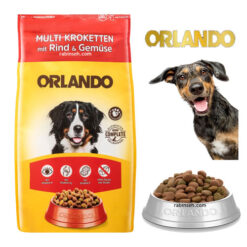غذای خشک سگ بالغ اورلاندو نژاد بزرگ طعم گوساله و سبزیجات 5 کیلوگرم + ارسال رایگان