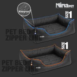 جای خواب سگ و گربه نیناپت مدل یو زیپ لاین سایز 1 (مناسب وزن 1 تا 9 کیلوگرم)