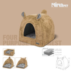 لانه خرسی چهار کاره گربه و سگ نیناپت (مناسب وزن1 تا 9 کیلوگرم)