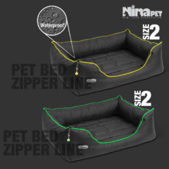 جای خواب سگ و گربه نیناپت مدل یو زیپ لاین سایز 2 (مناسب وزن 5 تا 20 کیلوگرم)