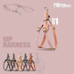 قلاده کتفی چرمی VIP نیناپت سایز 1 ( مناسب وزن 3 تا 7 کیلوگرم )