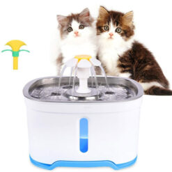 آبخوری اتوماتیک سگ و گربه غنچه با کاسه استیل (دو سر مختلف) + ارسال رایگان