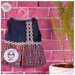 لباس سگ و گربه مدل گل مینا مانا ارغوان (سایز بندی مختلف)