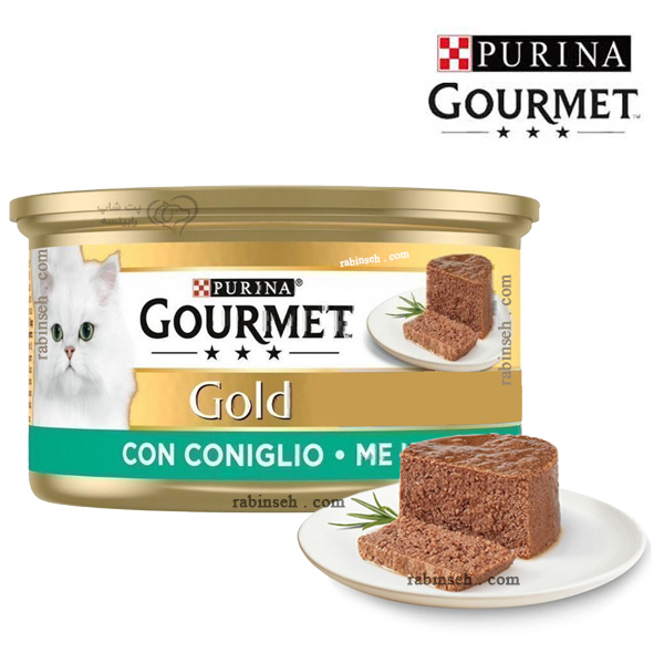 کنسرو گربه گورمت آلمانی پته ای طعم خرگوش ۸۵ گرم ( آلمانی )