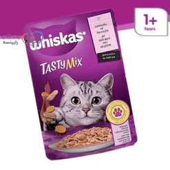 پوچ گربه ویسکاس طعم سالمون و هویج در سس گروی 85 گرم (ترکیه)