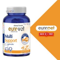 کپسول تقویتی چندگانه سگ و گربه یوروپت پلاس 60 عددی (یورو وت)
