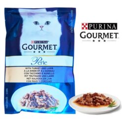 پوچ گربه گورمت پرل بوقلمون و بره – 85 گرم