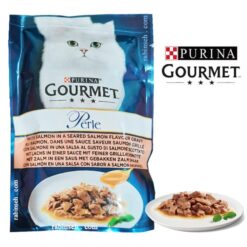 پوچ گورمت گربه سالمون در سس گروی  – 85 گرم