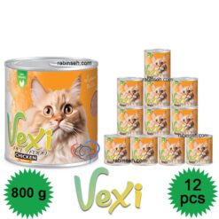 کنسرو پته ای گربه وکسی مرغ 800 گرم در بسته 12 عددی