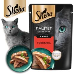 پوچ گربه شبا طعم گوشت گوساله پته ای 75 گرم - روسیه