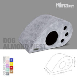 لانه چوبی گربه نیناپت مدل بادامی ( رنگ زرد پاستیلی )